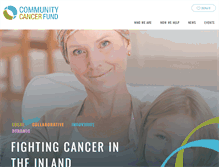 Tablet Screenshot of communitycancerfund.org